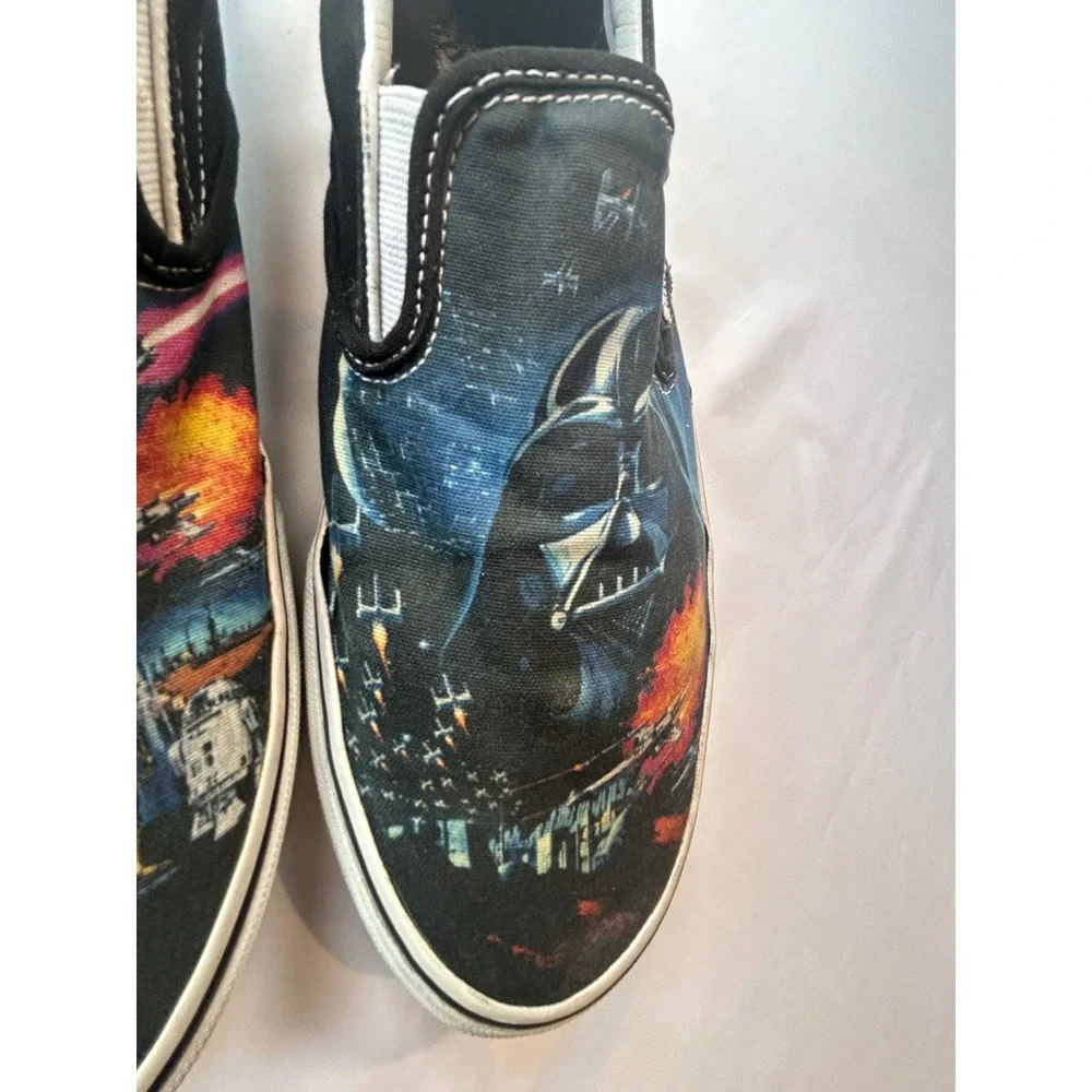 Vans Vintage Star Wars Slip On Mens 11 Black A New Hope Darth Vader Poster TC7H